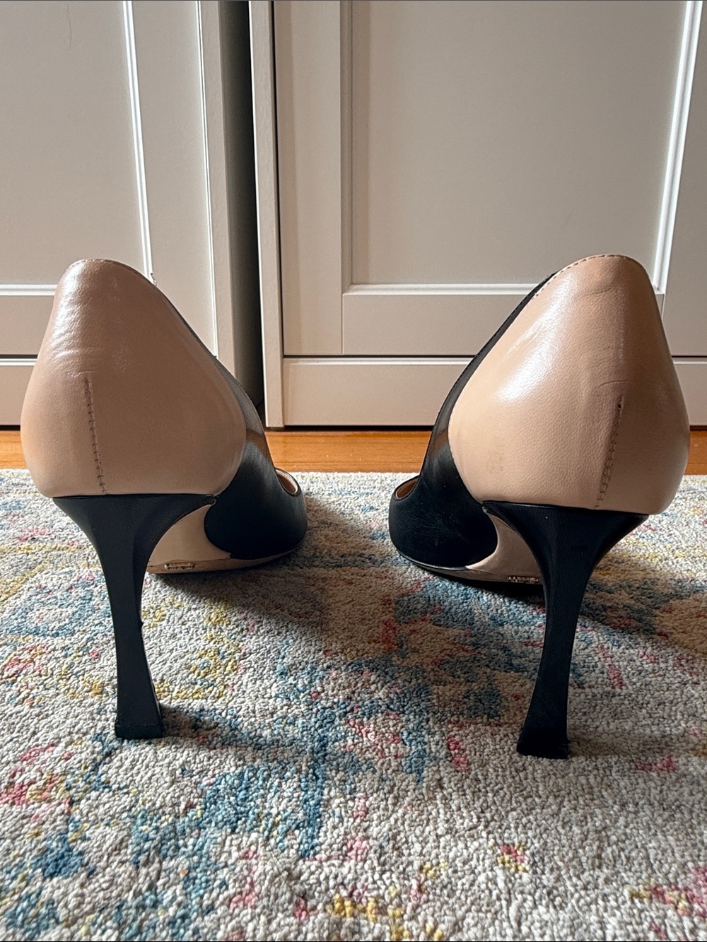 Dior Two-Tone Black and Nude Pointed-Toe Pumps (Size 36) - Picture 3 of 3